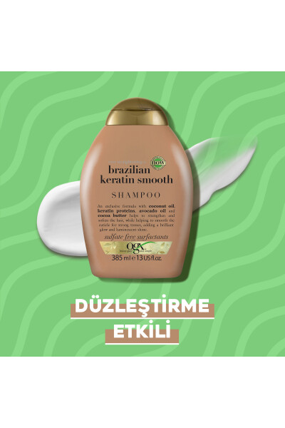 Silliqlashtiruvchi Brazilian Keratin Smooth Sulfatsız Shampo 385 ml - 9