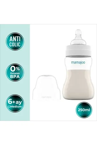 Silver Anti-colic Baby Bottle 250ml, 6 Months, Medium Flow - 3