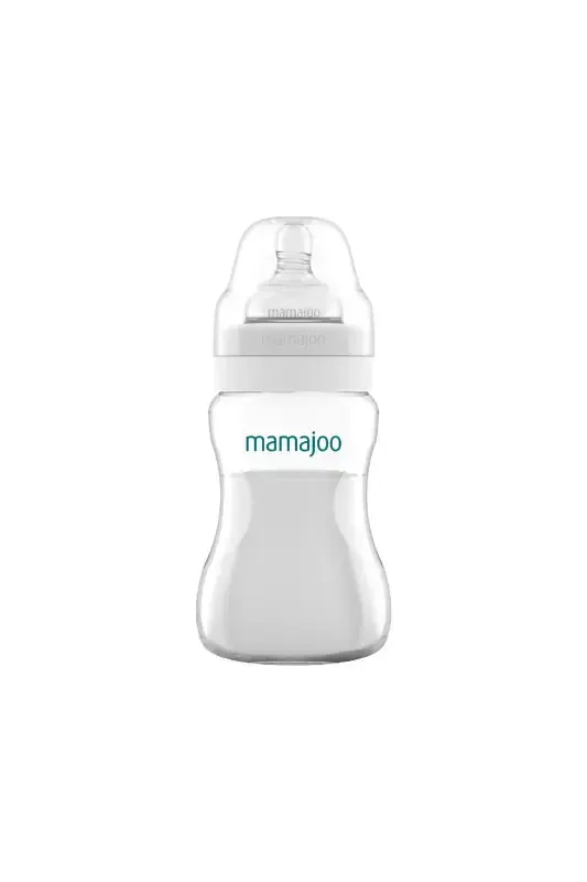 Silver Anti-colic Baby Bottle 250ml, 6 Months, Medium Flow - MAMAJOO