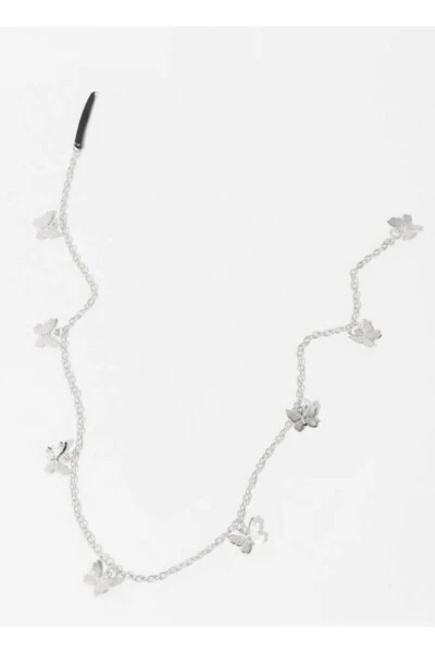 Silver Butterfly Hair Chain Clip for Women - Modazone (1)