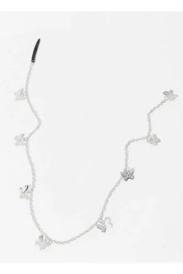 Silver Butterfly Hair Chain Clip for Women - 2