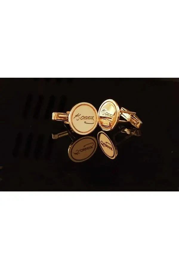 Silver Atatürk Signature Cufflinks - 1