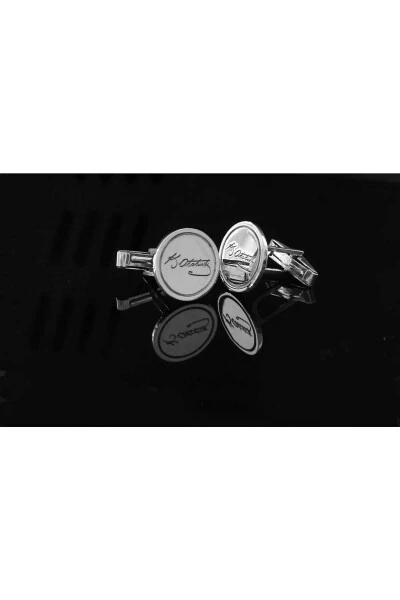 Silver Atatürk Signature Cufflinks - 3