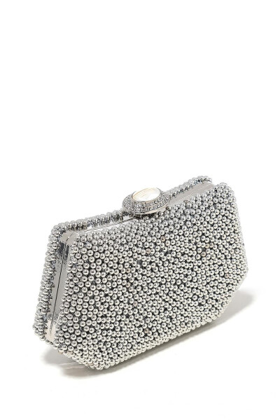 Silver Pearl Evening Bag Mother-of-Pearl Wedding Bag Evening Bag Party Bag Portfolio Clutch - 1