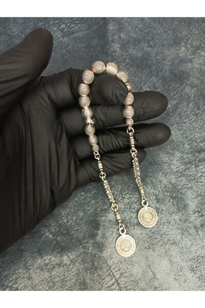 Silver Plated Zaza Prayer Beads with Tassels - 1