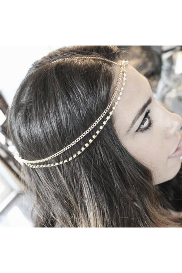 Silver Plated Zircon Stone Hair Accessory Headband - 1