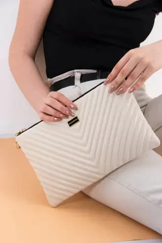 Silver & Polo Beige - Beige Sp1034 Women's Portfolio & Clutch - 1