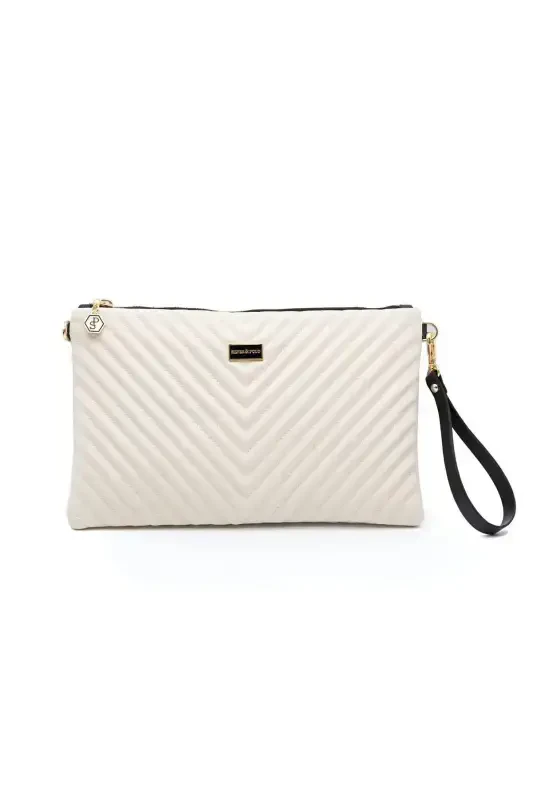 Silver & Polo Beige - Beige Sp1034 Women's Portfolio & Clutch - 2