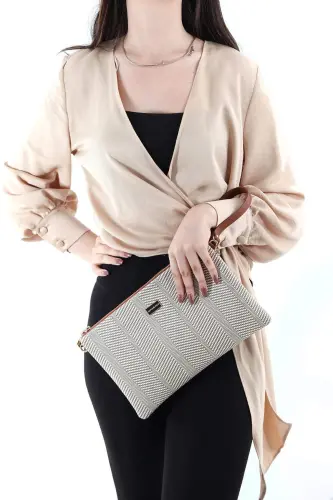 Silver & Polo Beige - Tan SP1034 Women's Portfolio & Clutch-132 BEIGE - 1
