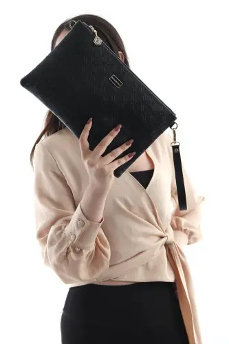 Silver & Polo Black - Black SP1034 Women's Portfolio & Clutch-46 BLACK - SILVER POLO (1)