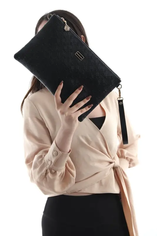 Silver & Polo Black - Black SP1034 Women's Portfolio & Clutch-46 BLACK - 2