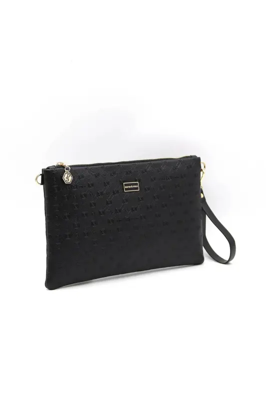 Silver & Polo Черный - Черный SP1034 Женский портфель & клатч-46 ЧЕРНЫЙ - 4