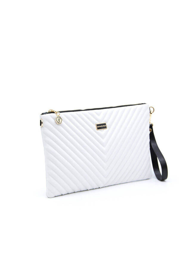 Silver & Polo White - White Sp1034 Women's Portfolio & Clutch - 3