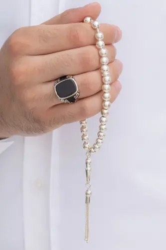 Silver Rosary Plain Globe Medium 23gr - 3