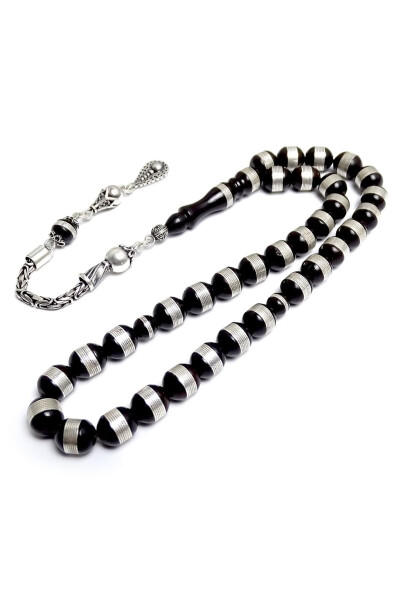 Silver spiral, tasselled prayer beads. - 1