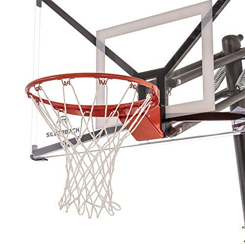 Silverback Deluxe Breakaway Rim with Nylon Net Compatible NXT and Goaliath GoTek In-Ground and Wall-Mounted Basketball Hoops - 8