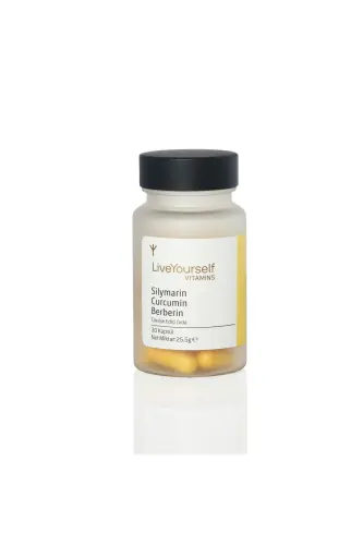 Silymarin, Curcumin & Berberin Içeren Takviye Edici Gıda – 30 Kapsül - LIVE YOURSELF (1)