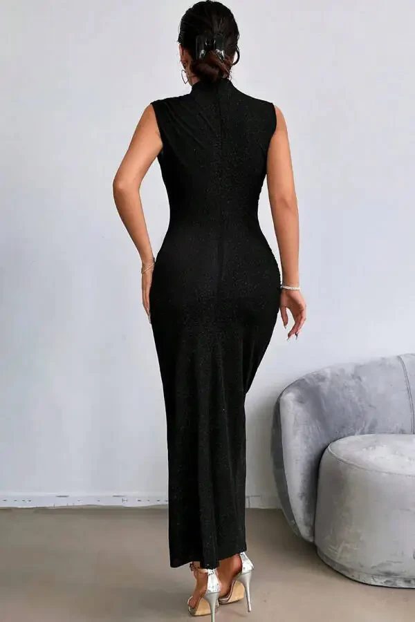 Sim Detailed Draped Evening Dress - 5