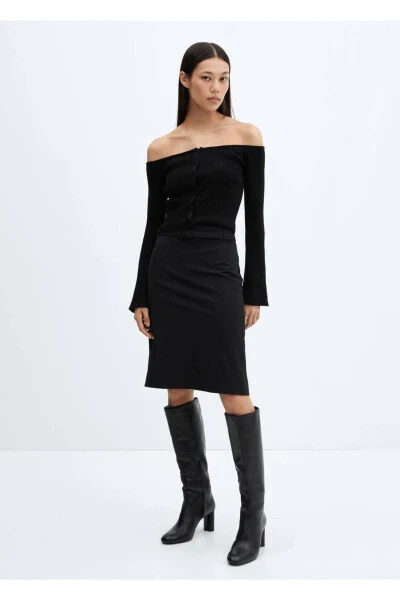 Simli Açık Omuz Hırka - MANGO (1)