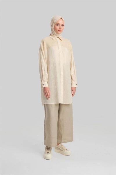 Simli Kumaşlı Fileli Tunik 24y3541 Aytaşı - ARMINE (1)