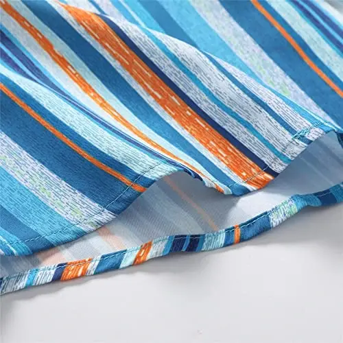 Simmashah Mens Hawaiian Shirt, Short Sleeves Button Down Beach Clothing, Unisex Summer Flamingos Casual Aloha Floral Shirts - 6