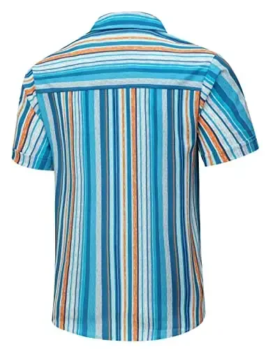 Simmashah Mens Hawaiian Shirt, Short Sleeves Button Down Beach Clothing, Unisex Summer Flamingos Casual Aloha Floral Shirts - 3