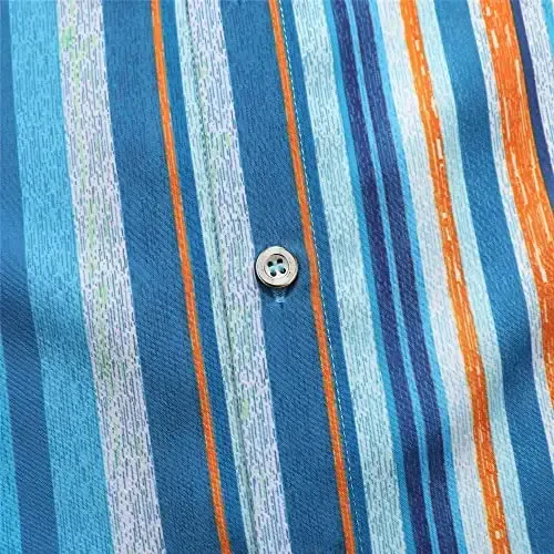 Simmashah Mens Hawaiian Shirt, Short Sleeves Button Down Beach Clothing, Unisex Summer Flamingos Casual Aloha Floral Shirts - 5