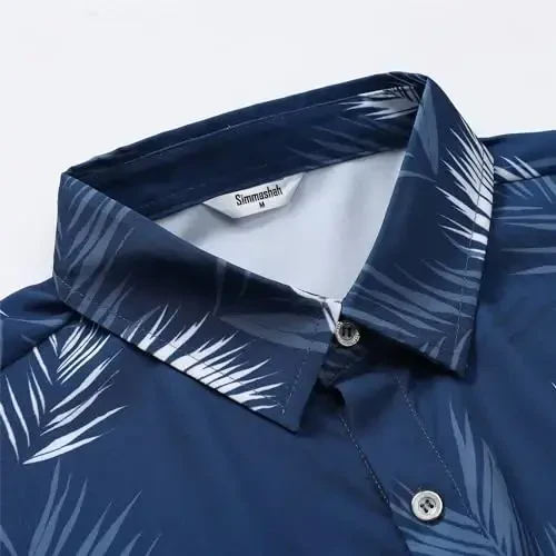 Simmashah Mens Hawaiian Shirt, Short Sleeves Button Down Beach Clothing, Unisex Summer Flamingos Casual Aloha Floral Shirts - 4