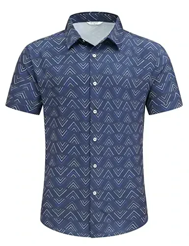 Simmashah Mens Hawaiian Shirt, Short Sleeves Button Down Beach Clothing, Unisex Summer Flamingos Casual Aloha Floral Shirts - 2
