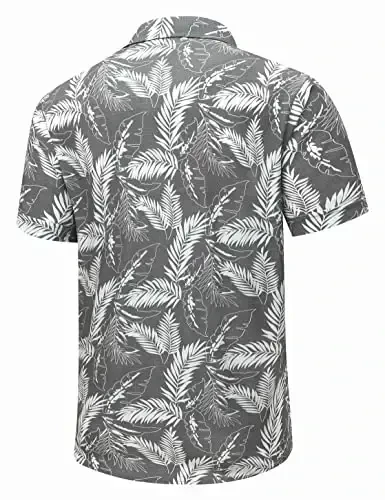 Simmashah Mens Hawaiian Shirt, Short Sleeves Button Down Beach Clothing, Unisex Summer Flamingos Casual Aloha Floral Shirts - 3