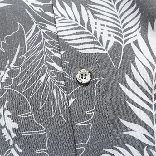 Simmashah Mens Hawaiian Shirt, Short Sleeves Button Down Beach Clothing, Unisex Summer Flamingos Casual Aloha Floral Shirts - 5
