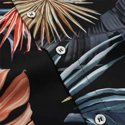 Simmashah Mens Hawaiian Shirt, Short Sleeves Button Down Beach Clothing, Unisex Summer Flamingos Casual Aloha Floral Shirts - 8