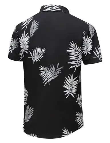 Simmashah Mens Hawaiian Shirt, Short Sleeves Button Down Beach Clothing, Unisex Summer Flamingos Casual Aloha Floral Shirts - 3