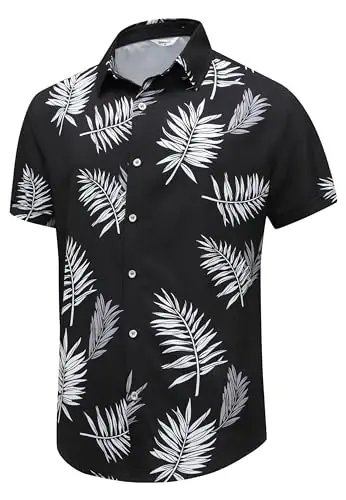 Simmashah Mens Hawaiian Shirt, Short Sleeves Button Down Beach Clothing, Unisex Summer Flamingos Casual Aloha Floral Shirts - SIMMASHAH (1)