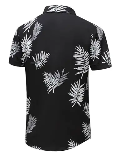 Simmashah Mens Hawaiian Shirt, Short Sleeves Button Down Beach Clothing, Unisex Summer Flamingos Casual Aloha Floral Shirts - 3