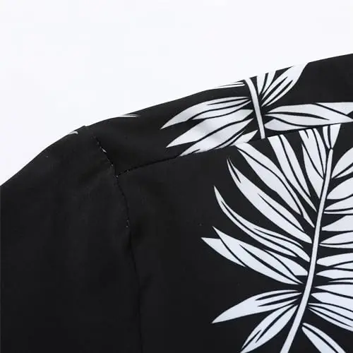 Simmashah Mens Hawaiian Shirt, Short Sleeves Button Down Beach Clothing, Unisex Summer Flamingos Casual Aloha Floral Shirts - 5