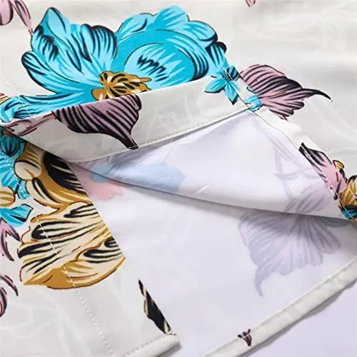 Simmashah Mens Hawaiian Shirt, Short Sleeves Button Down Beach Clothing, Unisex Summer Flamingos Casual Aloha Floral Shirts - 6