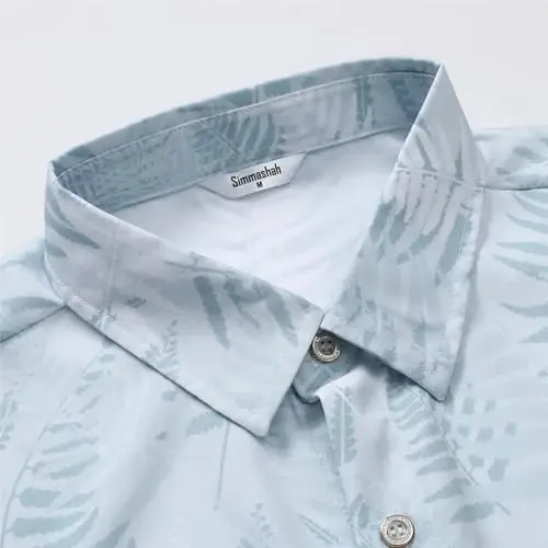 Simmashah Mens Hawaiian Shirt, Short Sleeves Button Down Beach Clothing, Unisex Summer Flamingos Casual Aloha Floral Shirts - SIMMASHAH (1)