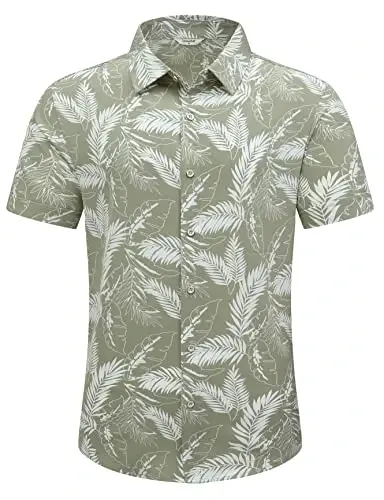 Simmashah Mens Hawaiian Shirt, Short Sleeves Button Down Beach Clothing, Unisex Summer Flamingos Casual Aloha Floral Shirts - 9
