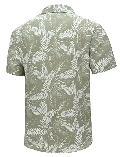 Simmashah Mens Hawaiian Shirt, Short Sleeves Button Down Beach Clothing, Unisex Summer Flamingos Casual Aloha Floral Shirts - 10