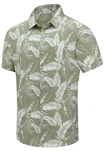 Simmashah Mens Hawaiian Shirt, Short Sleeves Button Down Beach Clothing, Unisex Summer Flamingos Casual Aloha Floral Shirts - 2