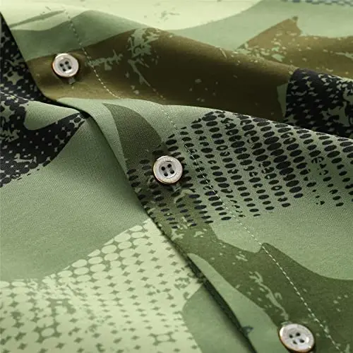 Simmashah Mens Gavayi ko'ylagi, qisqa yengli tugmachali plyaj kiyimi, unisex yozgi flamingolar kundalik Aloha gulli ko'ylaklari - 5