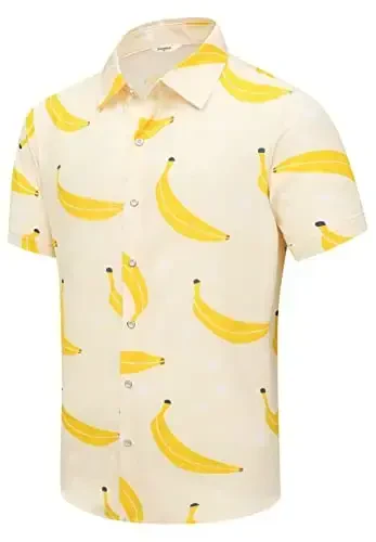 Simmashah Mens Gavayi ko'ylagi, qisqa yengli tugmali plyaj kiyimi, Unisex yozgi Flamingolar tasodifiy Aloha gul ko'ylaklari - 1