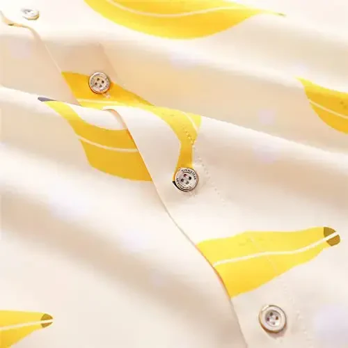 Simmashah Mens Gavayi ko'ylagi, qisqa yengli tugmali plyaj kiyimi, Unisex yozgi Flamingolar tasodifiy Aloha gul ko'ylaklari - 5