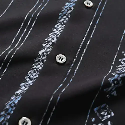 Simmashah Mens Gavayi ko'ylagi, qisqa yengli tugmali plyaj kiyimlari, Uniseks yozgi flamingolar tasodifiy Aloha gulli ko'ylaklari - 5