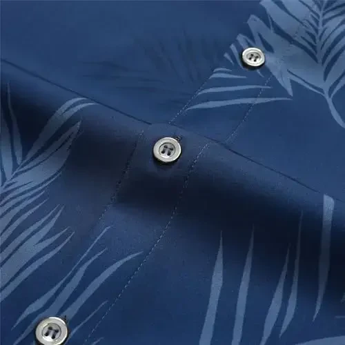 Simmashah Mens Gavayi ko'ylagi, qisqa yengli tugmali plyaj kiyimlari, Unisex yozgi Flamingolar kundalik Aloha gul ko'ylaklari - 6