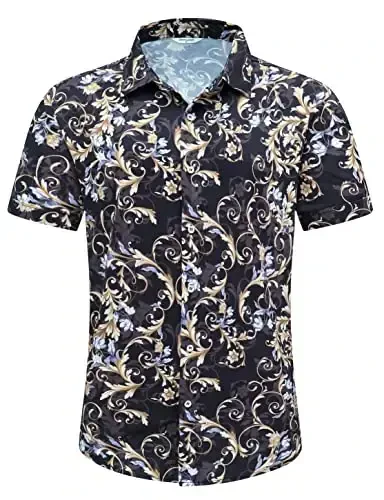 Simmashah Mens Gavayi ko'ylagi, Qisqa yengli tugmali plyaj kiyimlari, Unisex yozgi flamingolar tasodifiy Aloha gul ko'ylaklari - 2