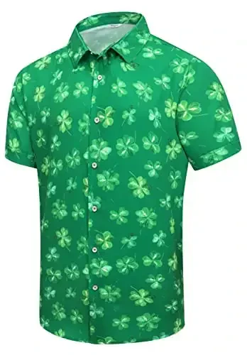 Simmashah Mens Hawaiian Shirt, Short Sleeves Button Down Beach Clothing, Unisex Summer Flamingos Casual Aloha Floral Shirts - SIMMASHAH