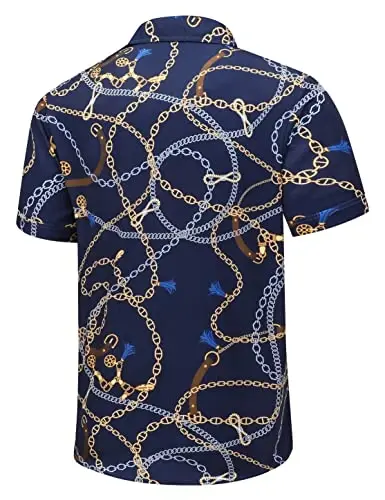 Simmashah Mens Hawaiian Shirt, Short Sleeves Button Down Beach Clothing, Unisex Summer Flamingos Casual Aloha Floral Shirts - 9