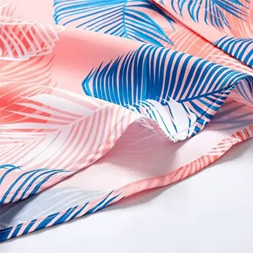 Simmashah Mens Hawaiian Shirt, Short Sleeves Button Down Beach Clothing, Unisex Summer Flamingos Casual Aloha Floral Shirts - 6